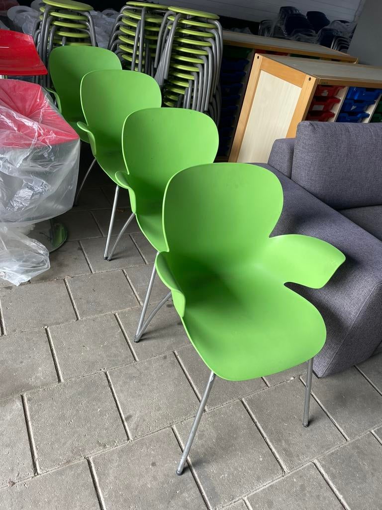 4x Kohl Kuipstoel Groen, Huis en Inrichting, Stoelen, Ophalen, Gebruikt, Overige kleuren, Kohl
