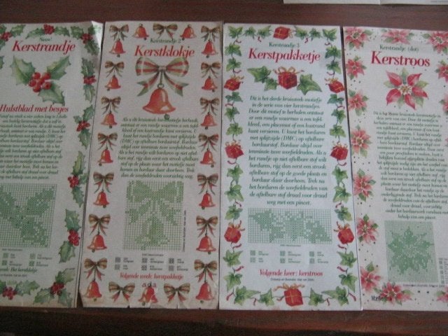 Borduurpatroon  4 x Kerst motiefjes  nr 2250 do, Verzenden, Zo goed als nieuw, Handborduren, Patroon