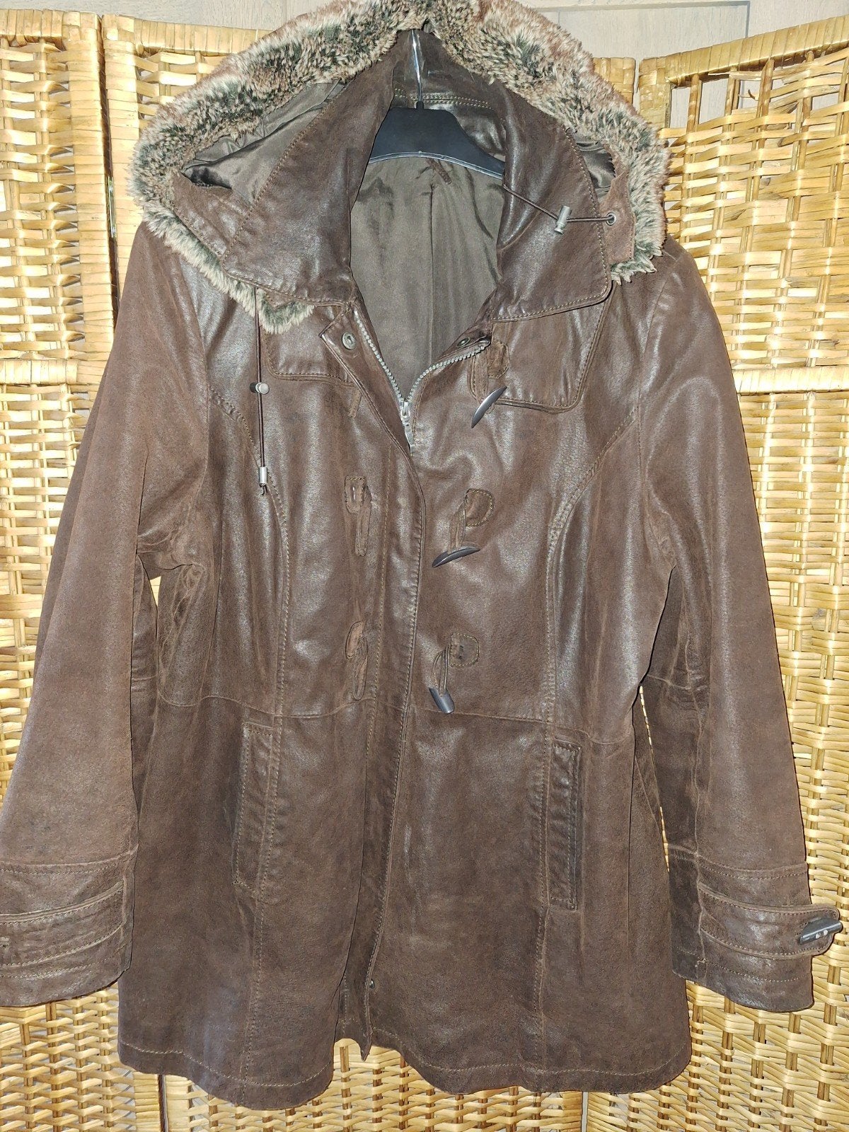 Bruine leren jas L Xl met afneembare capuchon
LEREN JAS.* zi, Ophalen of Verzenden, Bruin