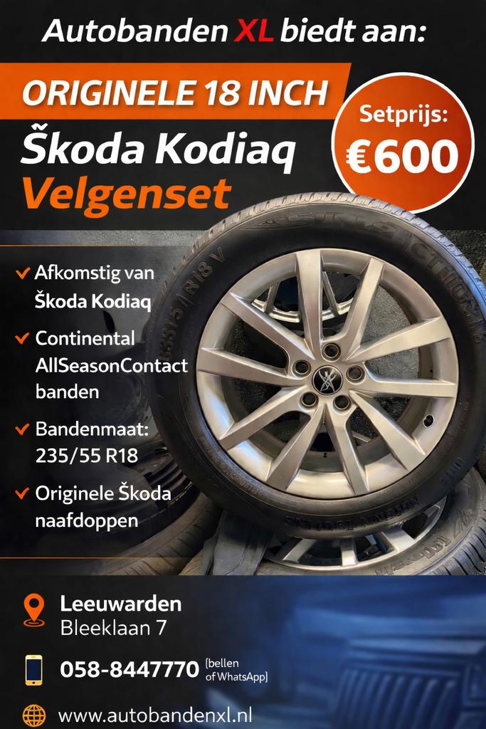 18 inch Skoda Kodiaq 5x112 velgen