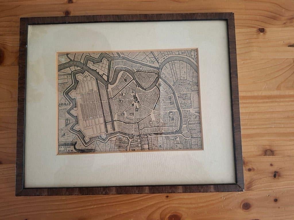 Ets ingelijst van Haarlem., Antiek en Kunst, Kunst | Etsen en Gravures, Ophalen of Verzenden, Ets