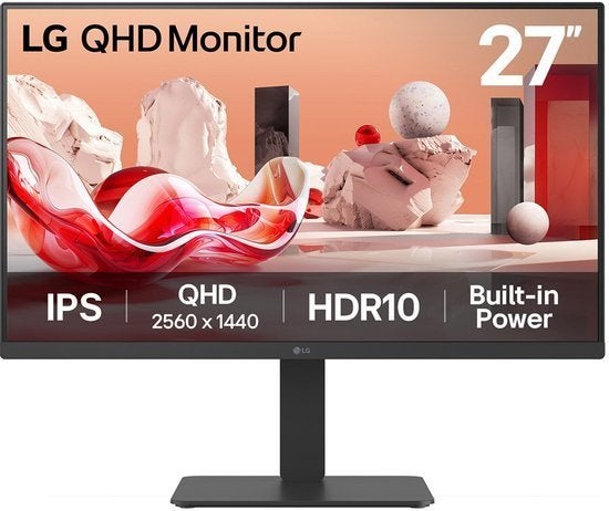 LG 27BA54QB QHD IPS gaming monitor 5ms 75HZ zgan garantie, Computers en Software, Gaming, In hoogte verstelbaar, Ophalen of Verzenden