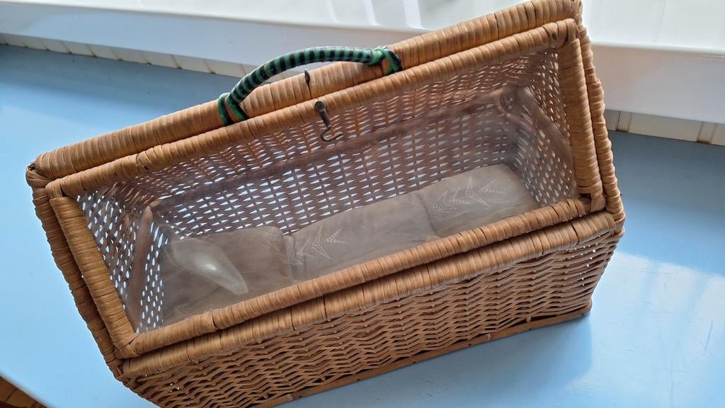Vintage jaren '50 poppen reismand met matrasje en kussen, Ophalen of Verzenden