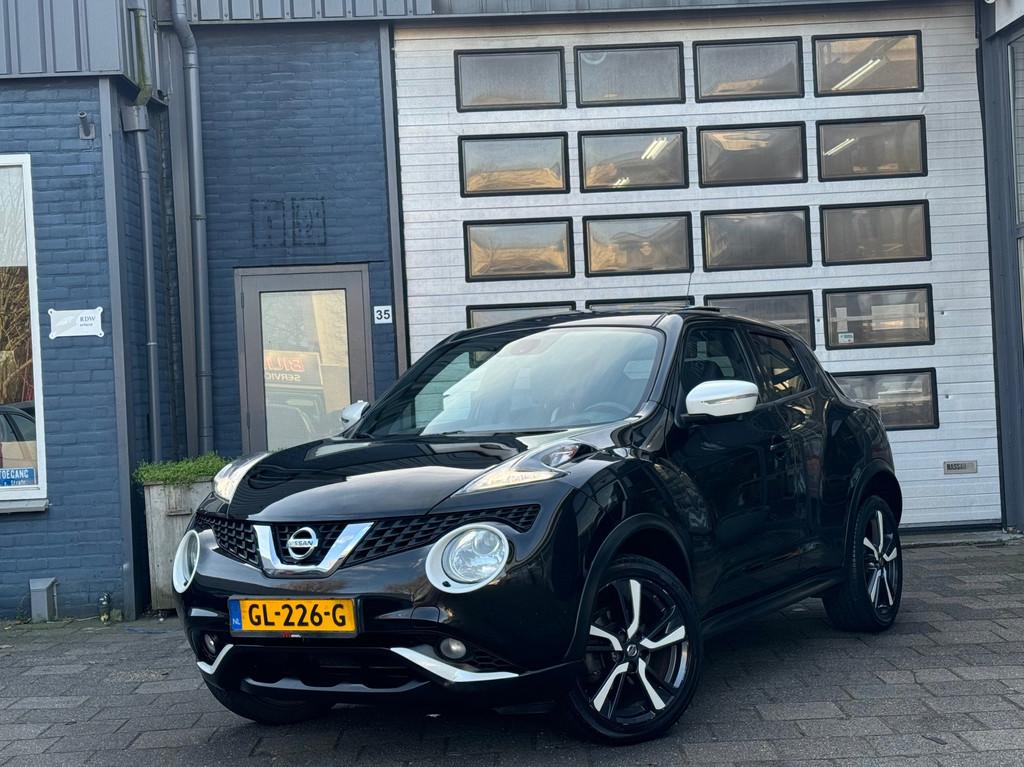 Nissan Juke 1.2 DIG-T S/S Tekna | Clima | Pano | Leer | Came, Auto's, Nissan, Voorwielaandrijving, 116 pk, Zwart, Bedrijf