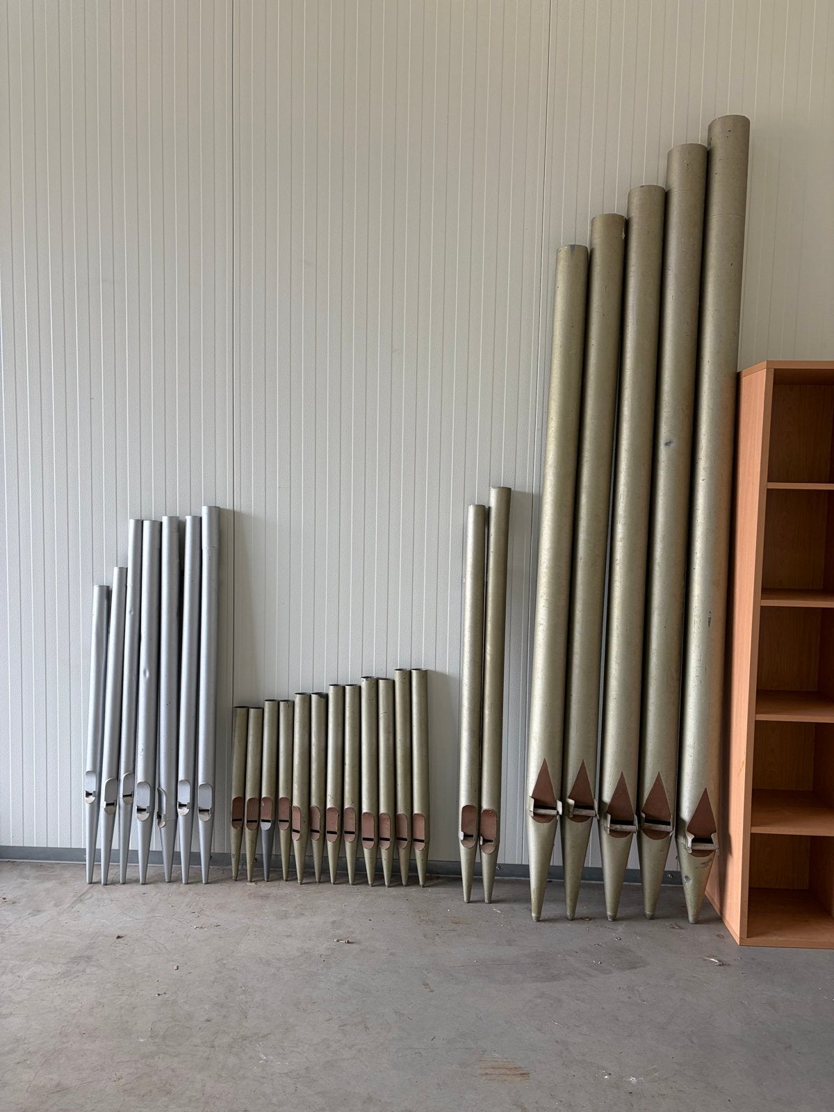 Diverse orgelpijpen in verschillende maten, 26 stuks, Ophalen, Gebruikt, Pijporgel