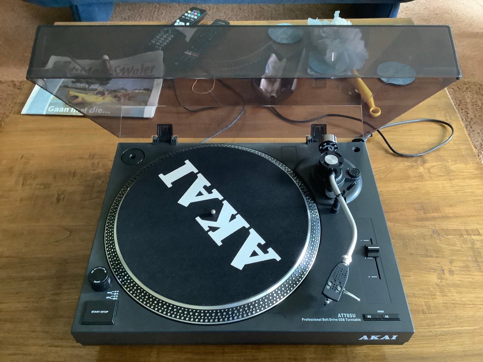 Akai ATT05U Platenspeler met USB-aansluiting, Audio, Tv en Foto, Platenspelers, Ophalen, Gebruikt, USB-aansluiting, Platenspeler