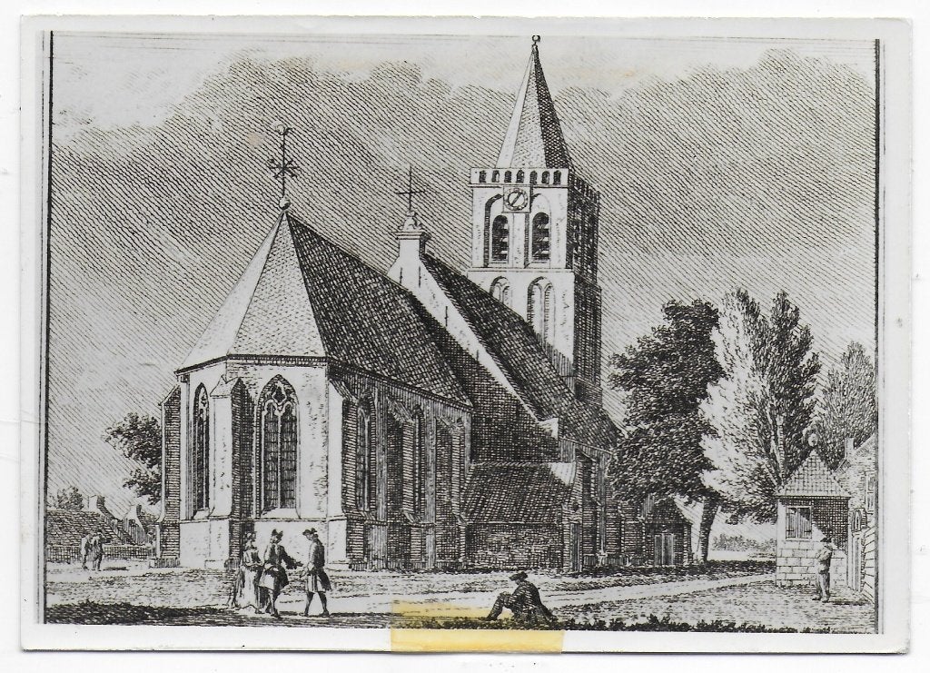 Hilversum de Kerk gelopen ansichtkaart (B7877), Ophalen of Verzenden, 1980 tot heden, Gelopen, Noord-Holland