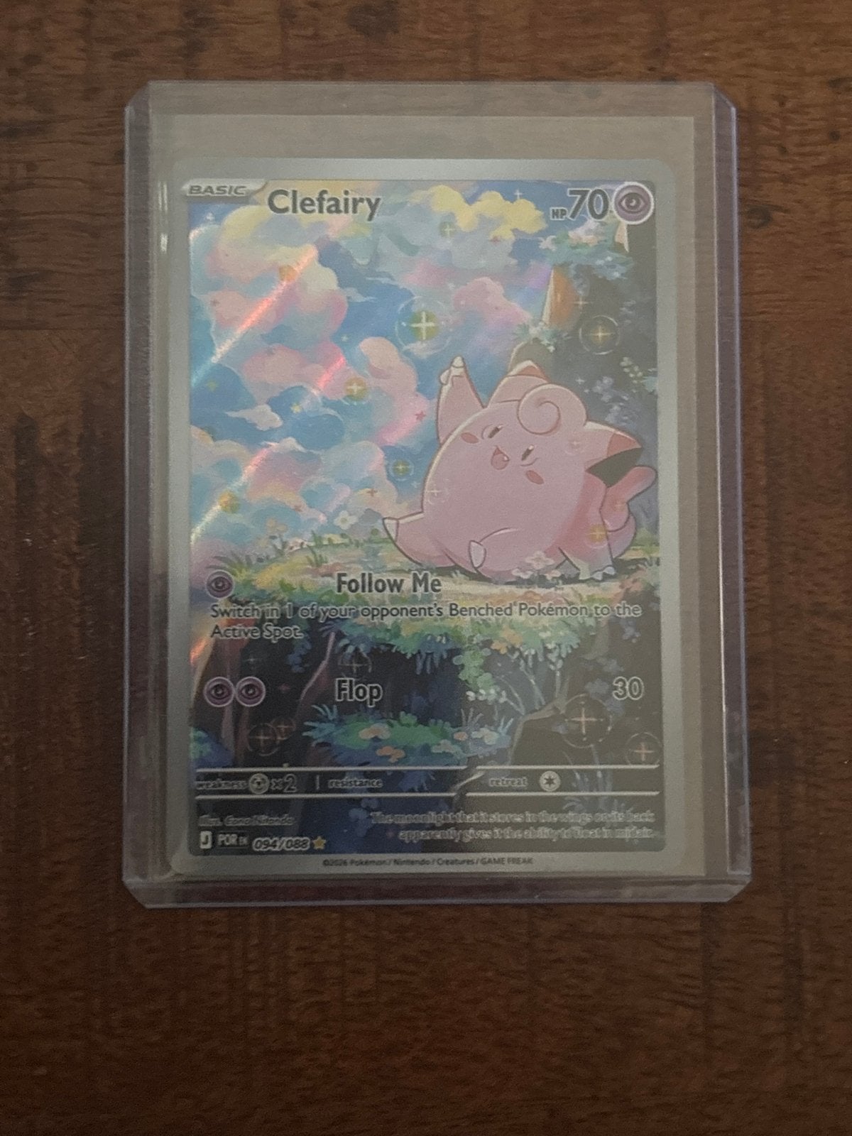 Clefairy 074/069 Pokemon, Ophalen of Verzenden, Zo goed als nieuw, Losse kaart, Foil