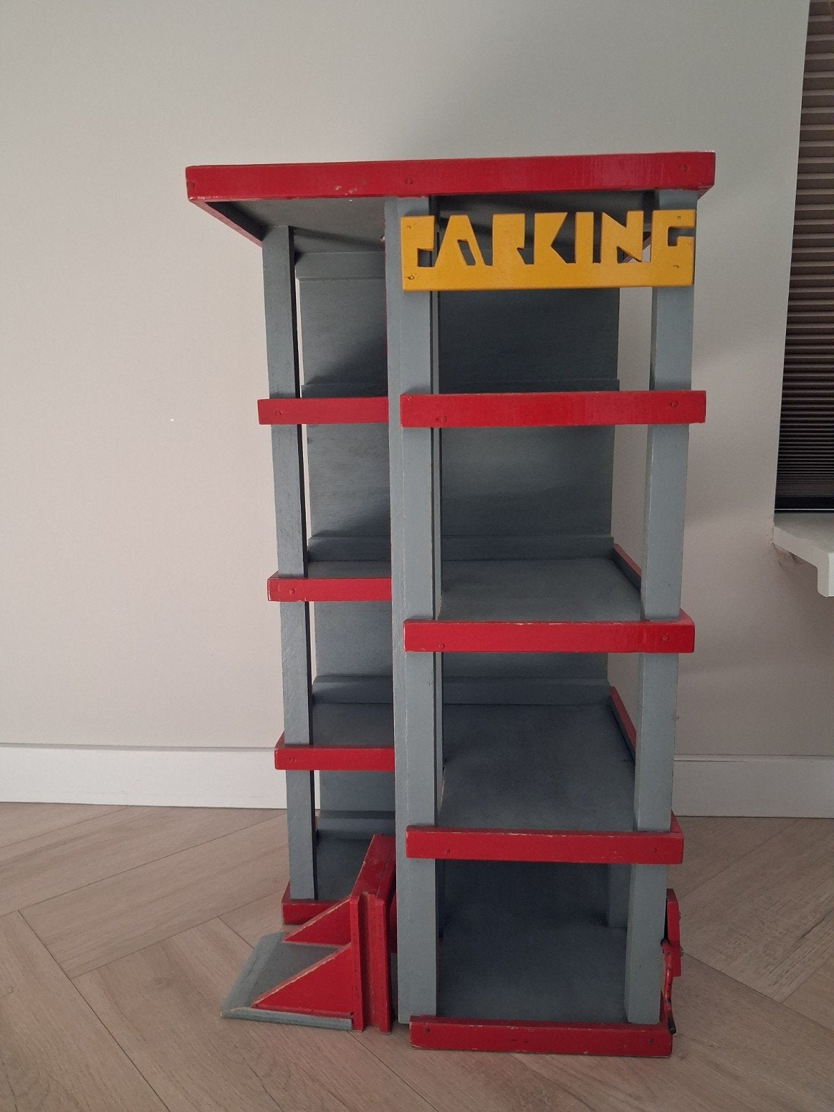 Retro autogarage hout, Kinderen en Baby's, Speelgoed | Houten speelgoed, Ophalen