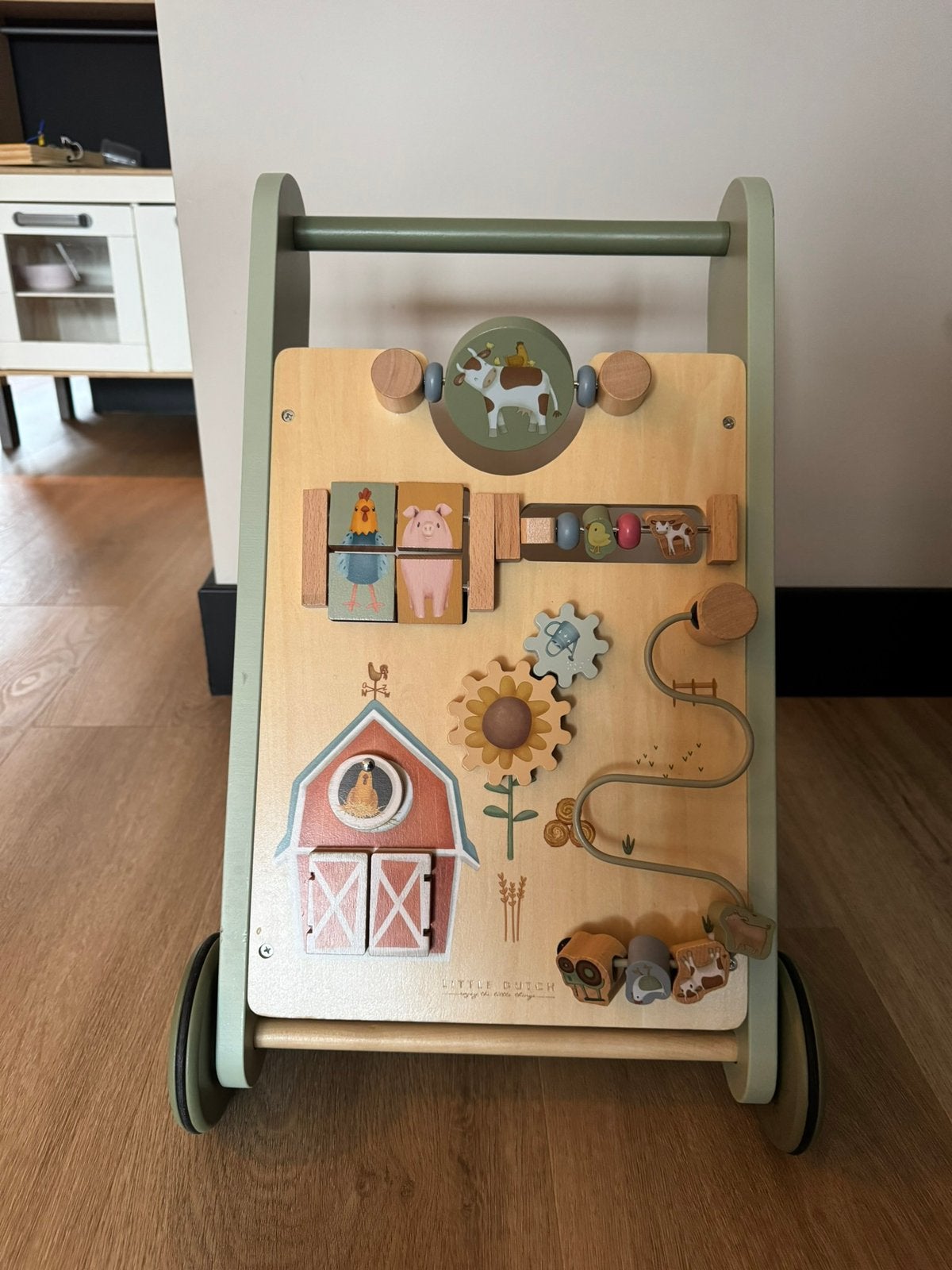 Little Dutch loopkar van hout, Kinderen en Baby's, Speelgoed | Houten speelgoed, Ophalen, Zo goed als nieuw, Duw- of Trekspeelgoed