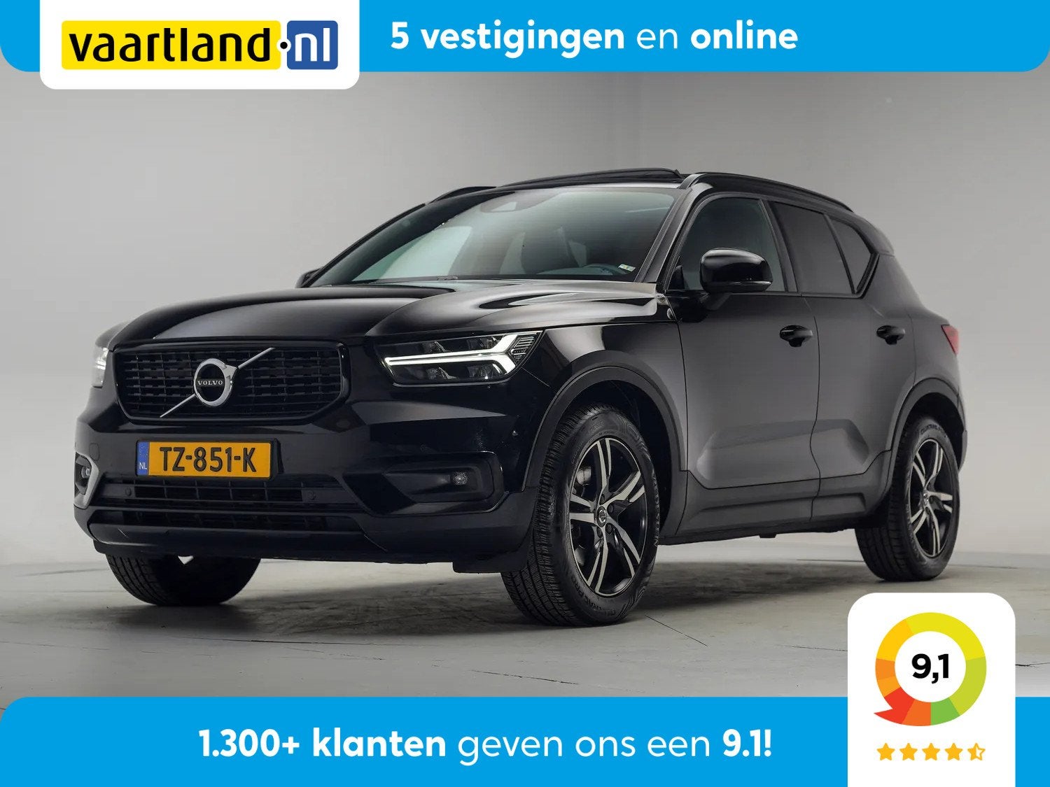 Volvo XC40 2.0 T4 190pk R-Design Aut. [ Panorama Trekhaak Le, Automaat, 15 km/l, 1969 cc, Zwart