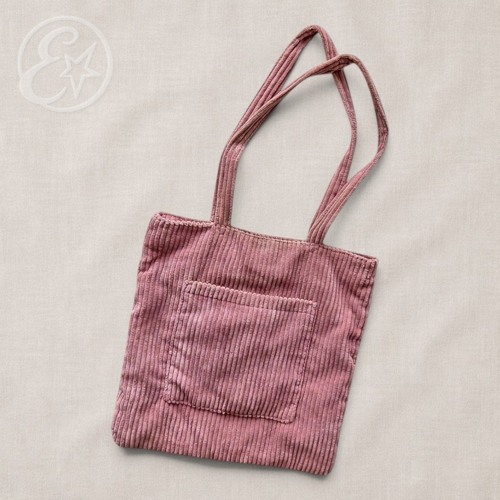 Lichtroze ribfluwelen shopper, Verzenden, Gebruikt, Roze, Shopper