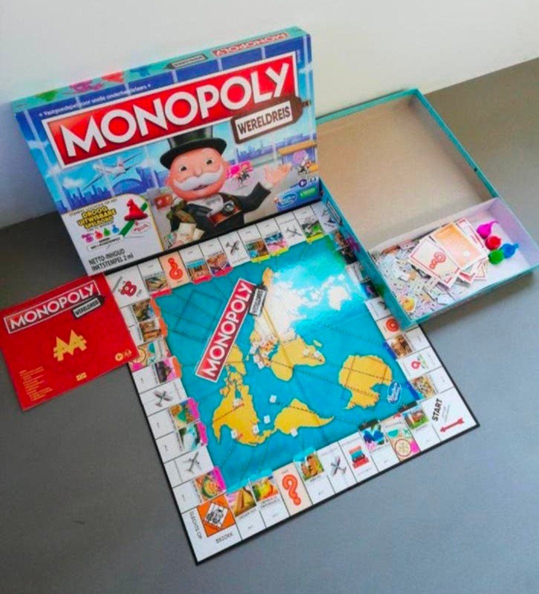 Monopoly Wereldreis - Zo goed als nieuw!, Vijf spelers of meer, Ophalen of Verzenden, Zo goed als nieuw