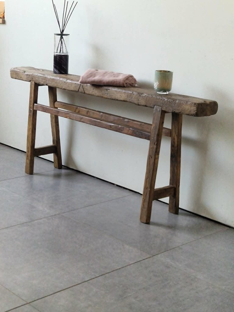 Muur/bedbank oud rustiek Handgemaakt, Ophalen, Nieuw, 75 cm of meer, 60 cm of meer
