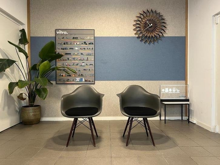 Vitra | Eames | DAW | Basalt | Hopsak | 2x, Gebruikt, Twee, Bruin, Ophalen of Verzenden