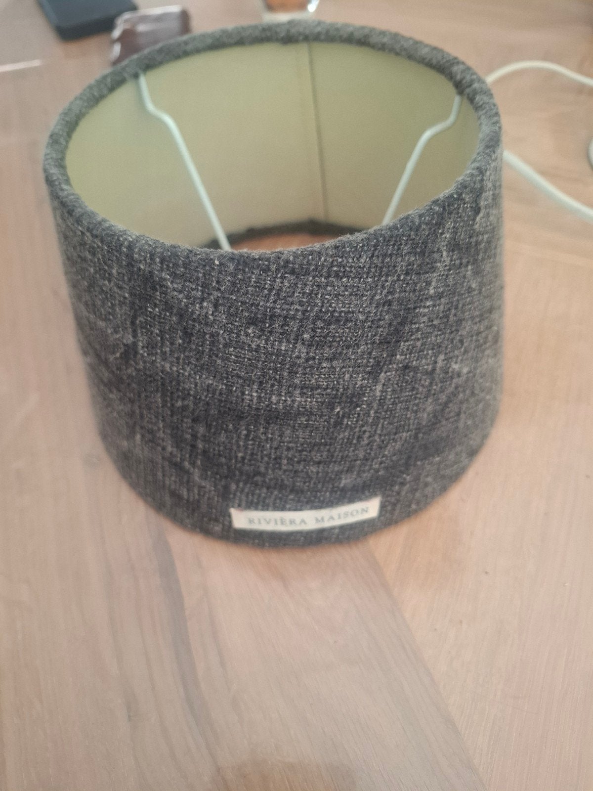 Riviera Maison Antracietgrijze Lampenkapje - Gebruikt, Ophalen of Verzenden, Gebruikt, Grijs, Textiel