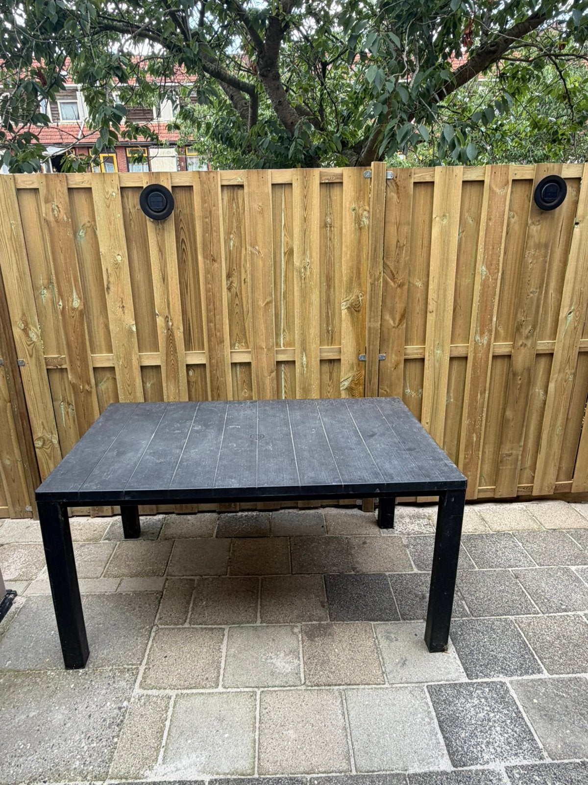 Kunstof tuintafel, Tuin en Terras, Tuintafels, Ophalen, Zo goed als nieuw, Rechthoekig, Kunststof