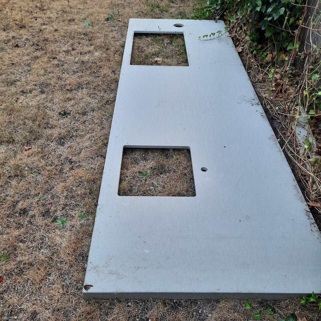 Aanrechtblad composiet 3x1meter, 75 cm of meer, Ophalen of Verzenden, Zo goed als nieuw, 200 cm of meer