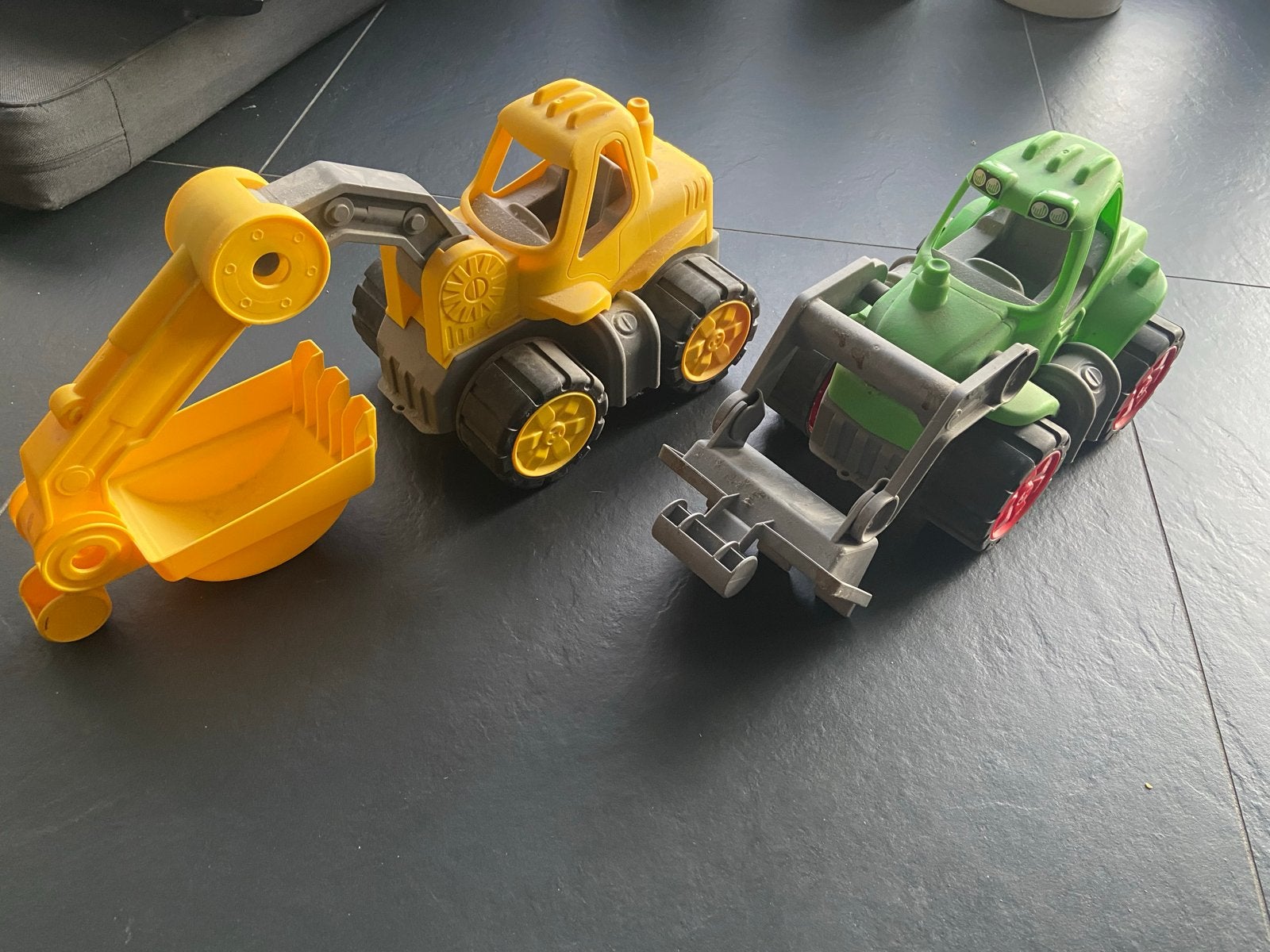 Graafmachine en tractor speelgoed set, Ophalen, Gebruikt