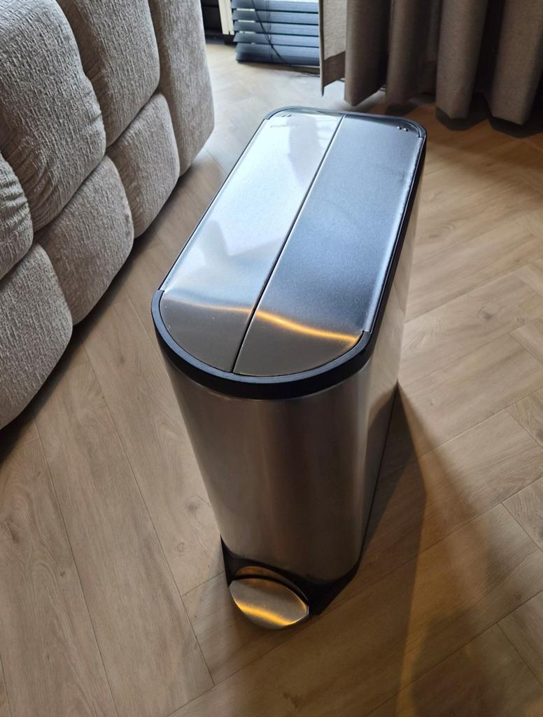 SIMPLEHUMAN Afvalbak Type Vlinder, Ophalen, Met pedaal, 40 liter of meer, Zo goed als nieuw