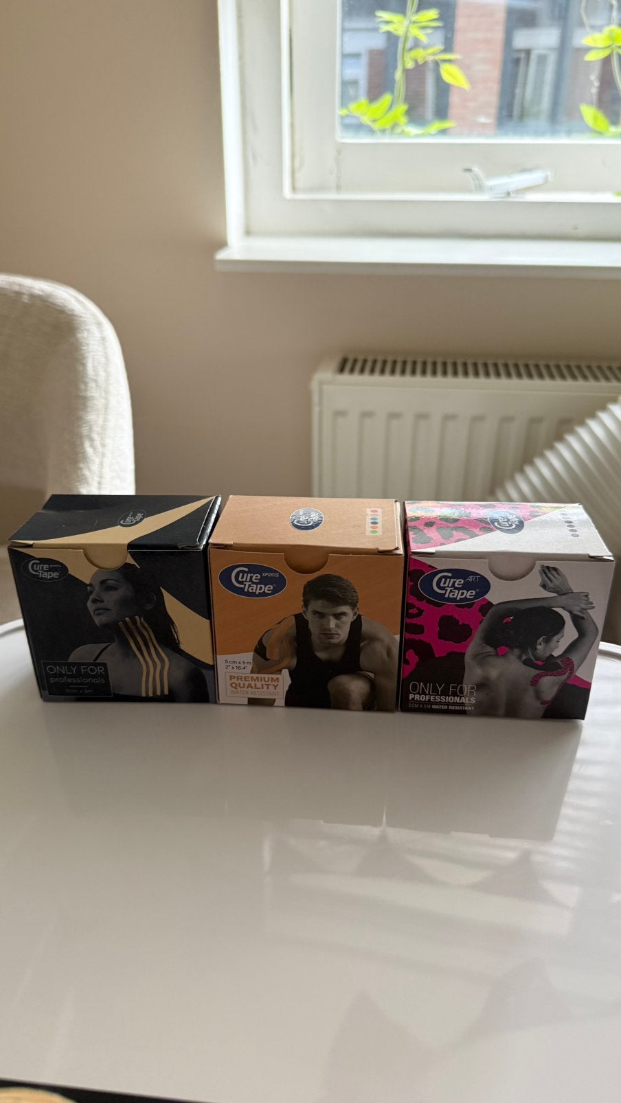 CureTape kinesiotape set – 3 rollen, Ophalen of Verzenden, Gebruikt