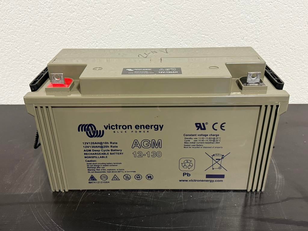 Victron AGM Accu | 12v 130ah | grote voorraad | batterij, Ophalen, Gebruikt