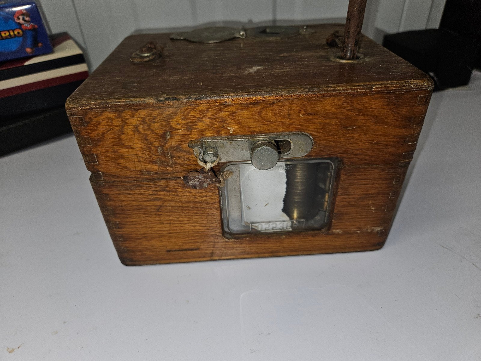 Antieke Duivenklok met Verzegeling - Houten Kast, Antiek en Kunst, Antiek | Klokken, Ophalen of Verzenden