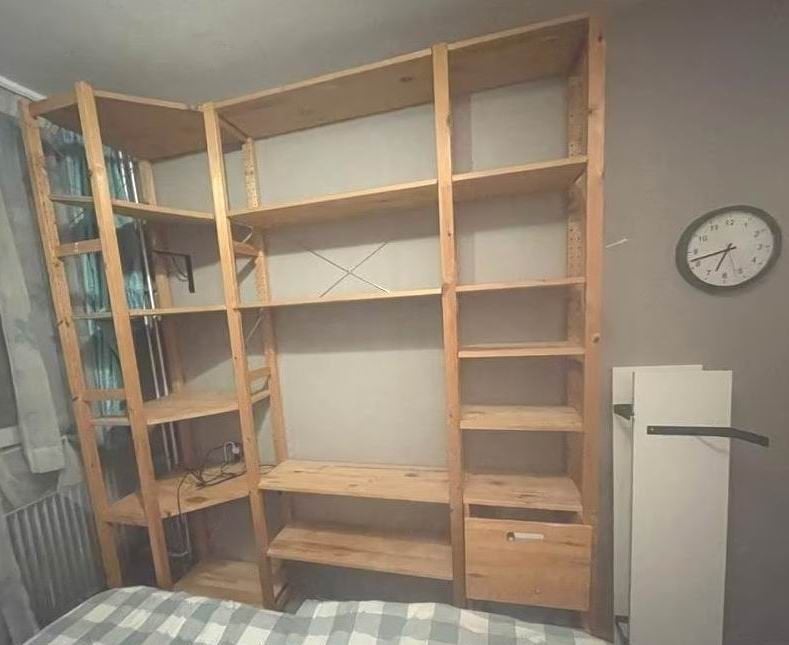 Ruime IVAR hoekkast stellingkasten 30 diep, Ophalen, Gebruikt, 25 tot 50 cm