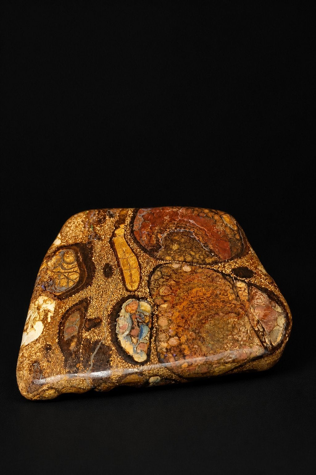 deels ruw en bewerkt Queensland Yowah Boulder Opaal, Verzamelen, Mineralen en Fossielen, Ophalen of Verzenden, Fossiel