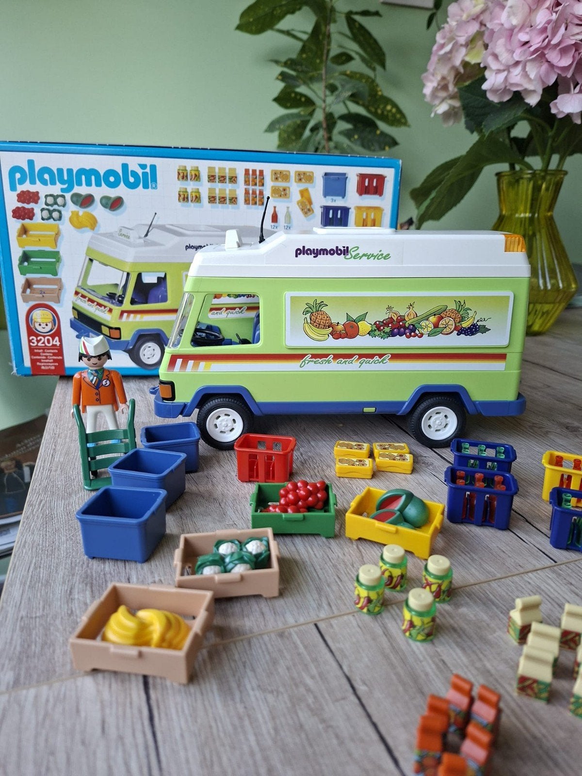 Playmobil supermarktwagen 3204 compleet, Gebruikt, Complete set, Voertuig, Ophalen of Verzenden