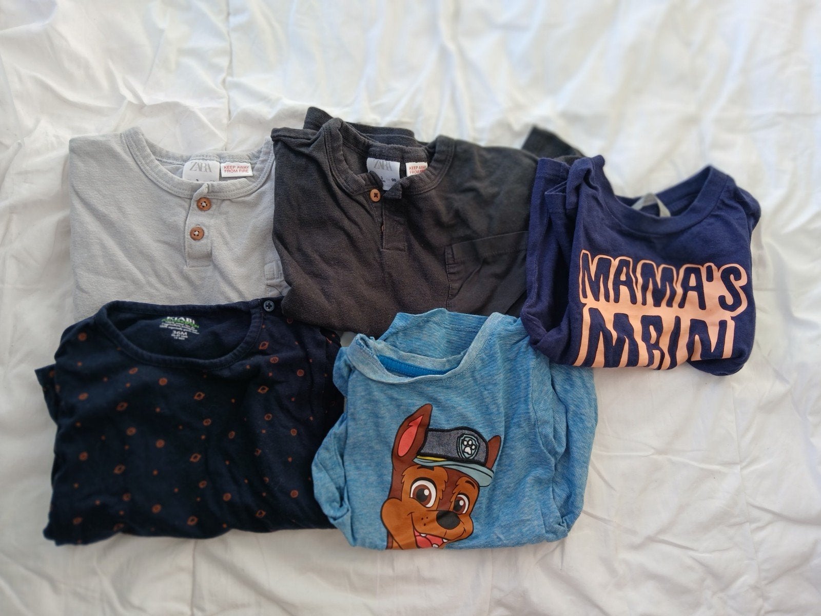 Leuke set van 5 jongens shirts - diverse merken, Kinderen en Baby's, Kinderkleding | Maat 98, Ophalen of Verzenden, Gebruikt, Diverse merken