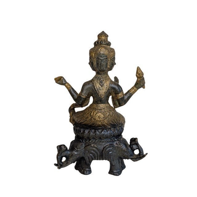 Vuurverguld bronzen Brahma-beeld – India 055