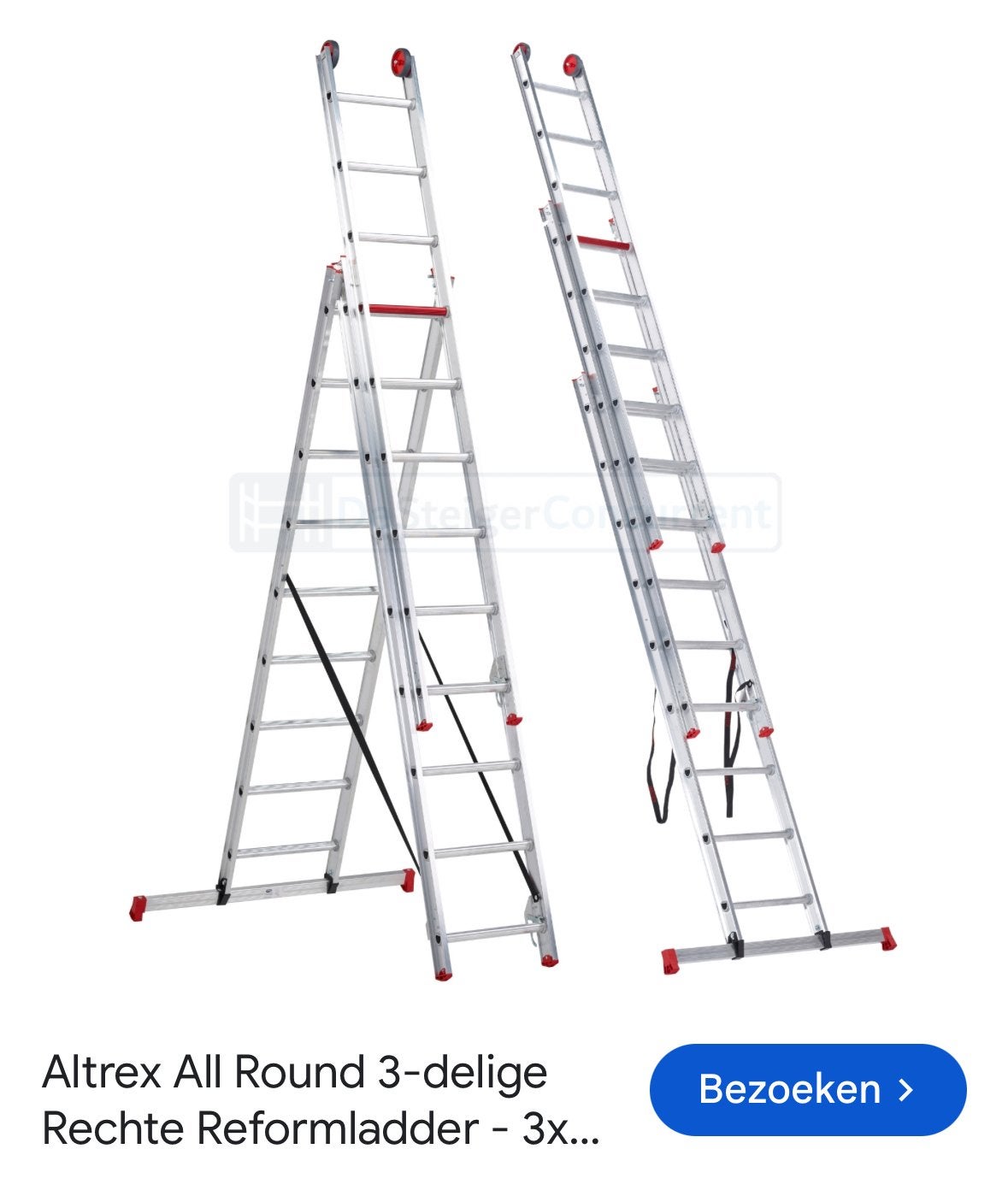 Altrex 3 delig, één keer gebruikt, Ophalen, Zo goed als nieuw, 4 meter of meer