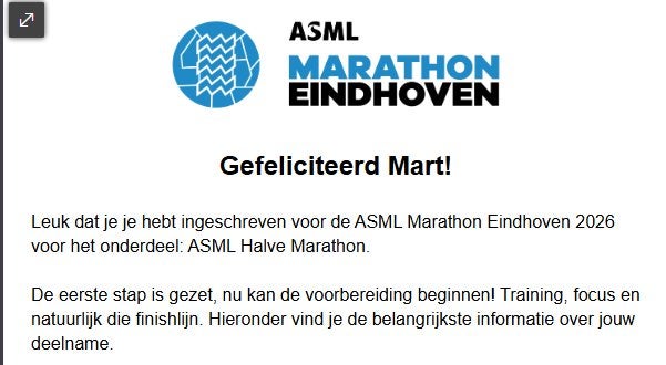 ASML halve marathon, Tickets en Kaartjes, Eén persoon
