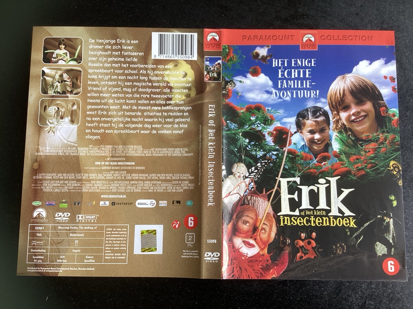 Erik of Het Klein Insectenboek DVD - Familie Avontuur, Gebruikt, Engels, Vanaf 6 jaar, Familie