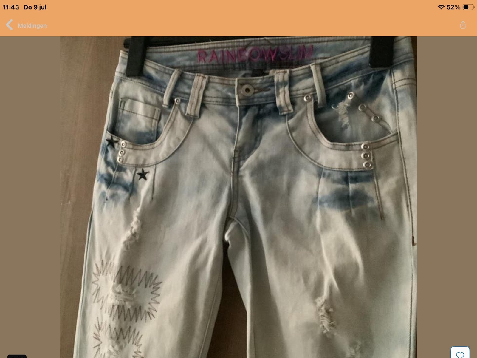 Jeans - Maat 36 Rainbow.    Koopje!, Kleding | Dames, Spijkerbroeken en Jeans, Verzenden, Zo goed als nieuw, Blauw, W28 - W29 (confectie 36)