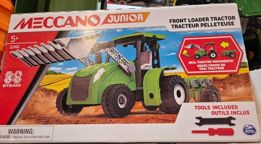 Meccano Junior Frontlader Tractor - Nieuw in Doos, Ophalen of Verzenden