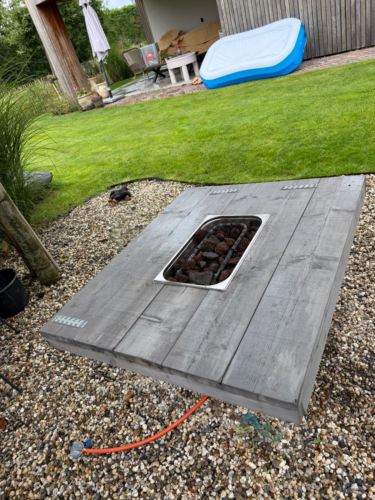 Vuurtafel steigerhout, Ophalen of Verzenden, Zo goed als nieuw