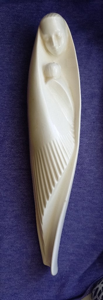 Goebel,Behrens Coburg, porselein beeld Madonna ('59), Gemerkt, Verzenden, Art deco, 20 - 50 cm
