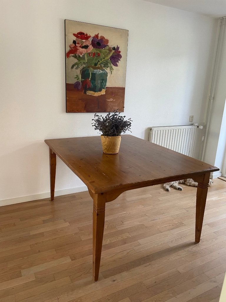 Prachtig authentiek, handgemaakte oud grenen Eetkamertafel, Huis en Inrichting, Tafels | Eettafels, Ophalen, Gebruikt, 50 tot 100 cm