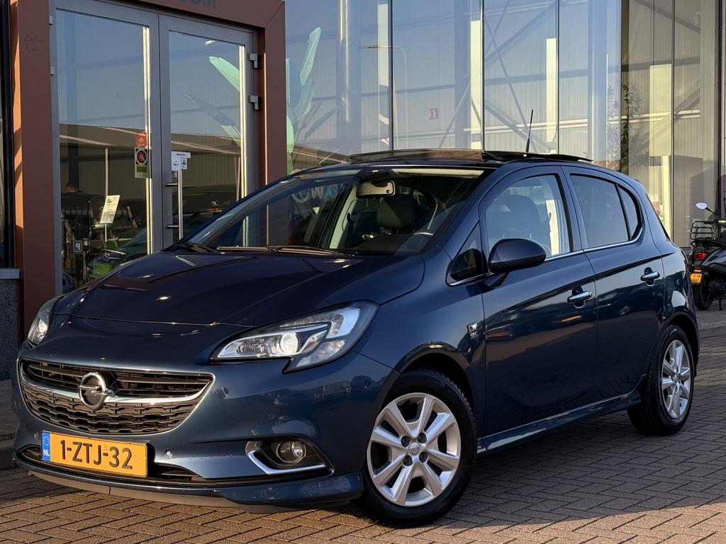 Opel Corsa 1.0 Turbo OPC-Line | DAB | Stoel/Stuurverwarming, Auto's, Gebruikt, Euro 6, Blauw, Leder en Stof