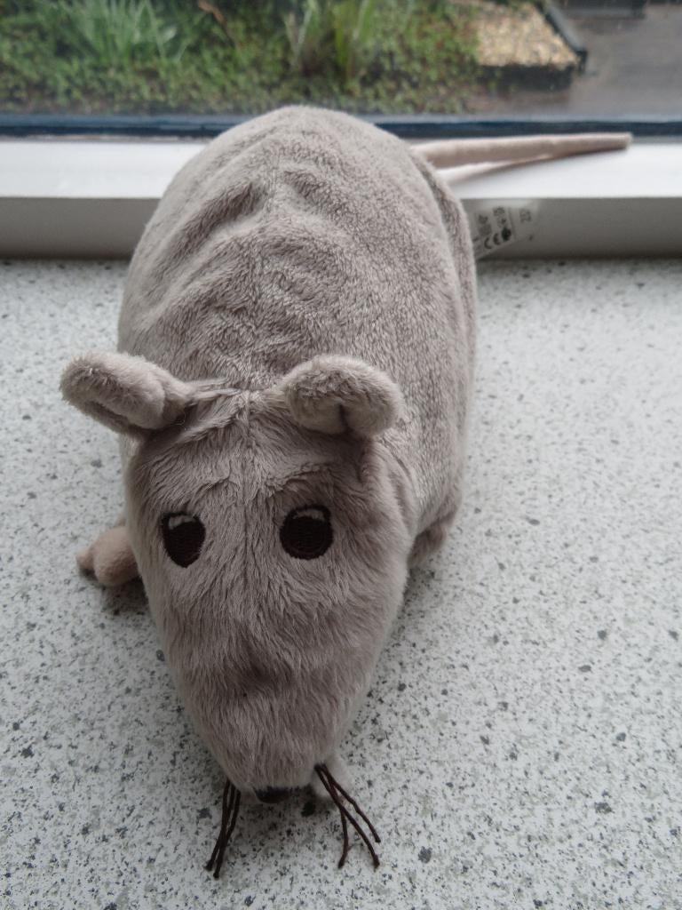Dikke Rat van IKEA Gosig Ratta grijs grijze muis velours, Ophalen of Verzenden, Zo goed als nieuw, Overige typen