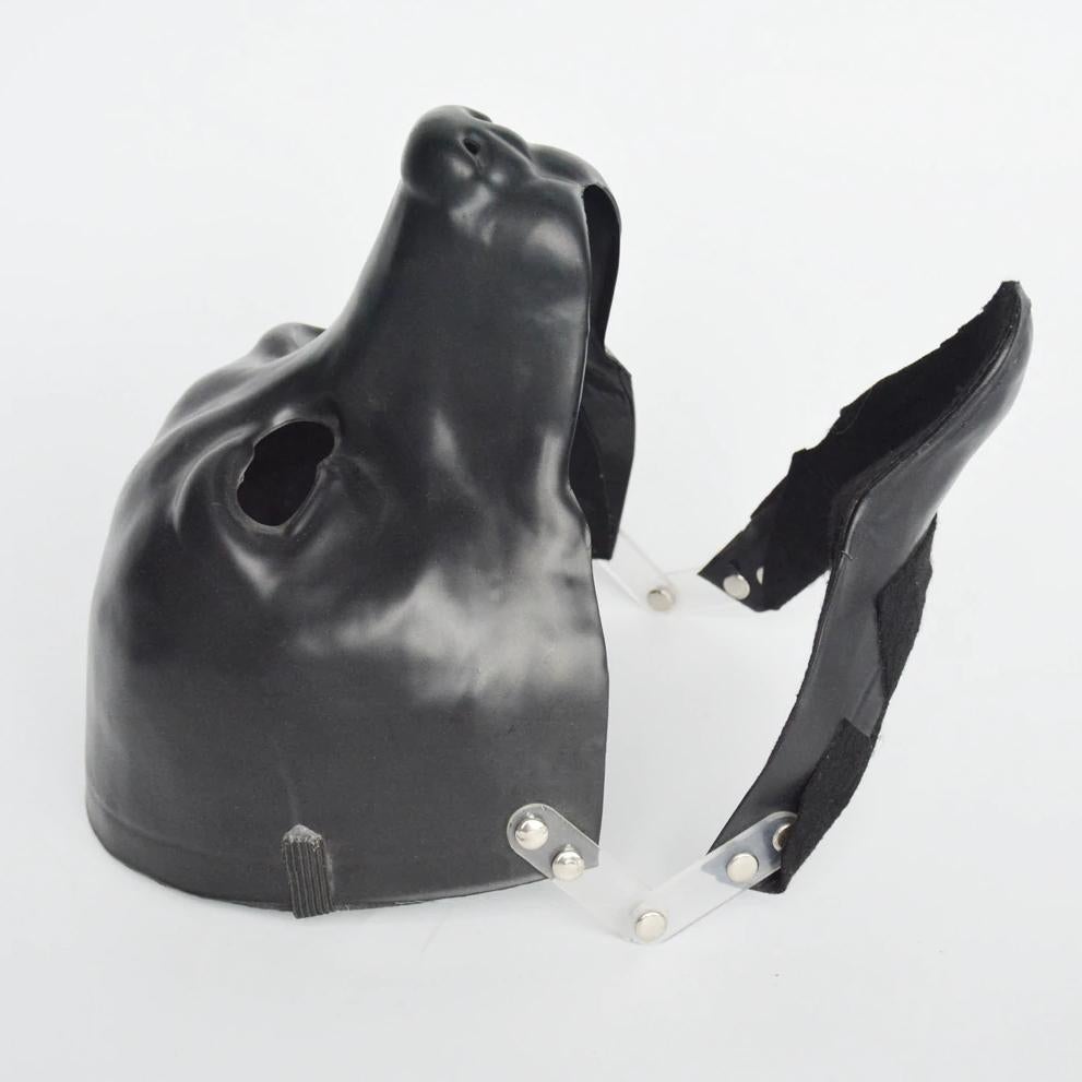 Zwart Honden Masker Met Bewegende Mond Latex Dier Hond Furry, Verzenden, Nieuw, Feestartikel, Overige