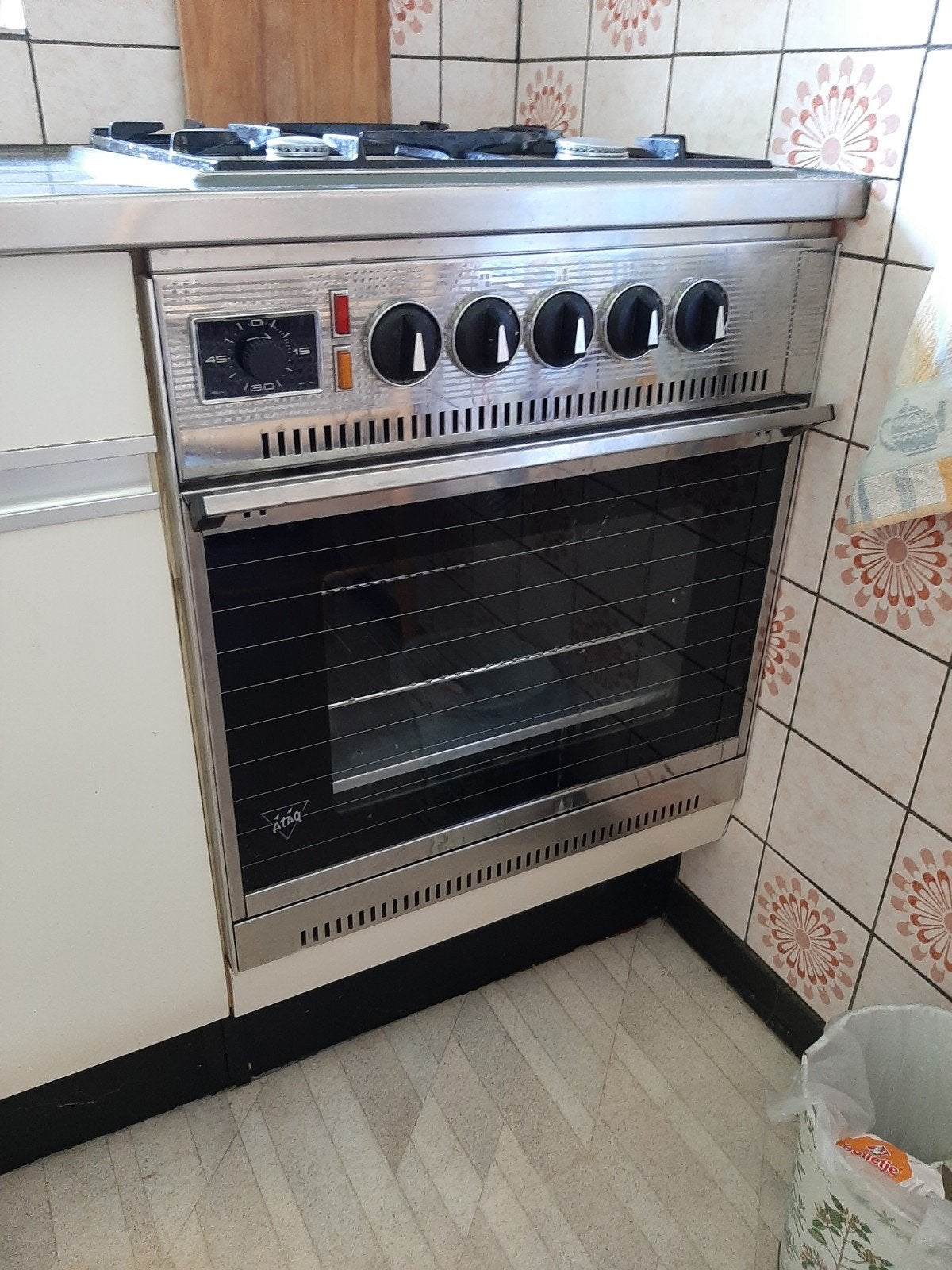Complete hoekkeuken 220x290 cm met Atag, Bosch, Ophalen, Gebruikt, Hoekkeuken, Crème