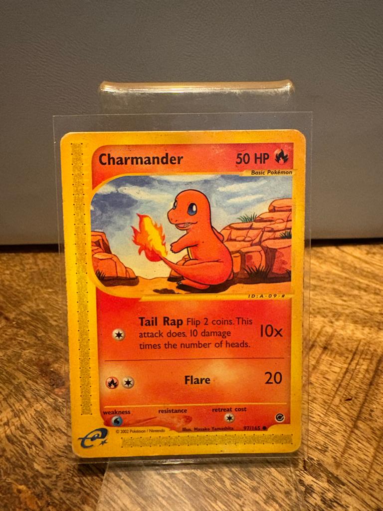 Pokémon Charmander 2002 97/165, Hobby en Vrije tijd, Verzamelkaartspellen | Pokémon, Ophalen of Verzenden, Gebruikt, Losse kaart