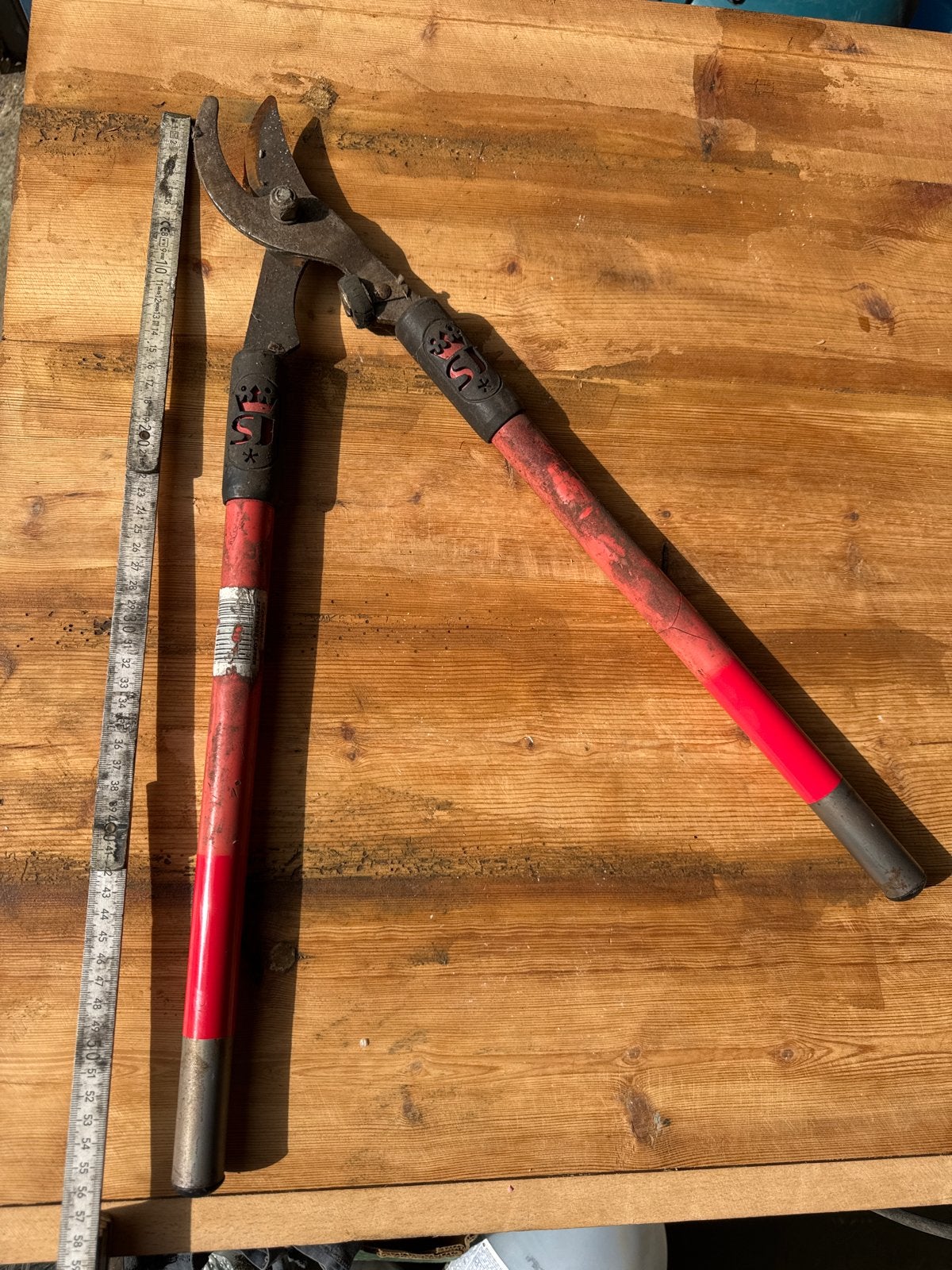 Robuuste takkenschaar, snoeischaar met lange handvatten, Ophalen of Verzenden, Gebruikt, 30 t/m 39 mm