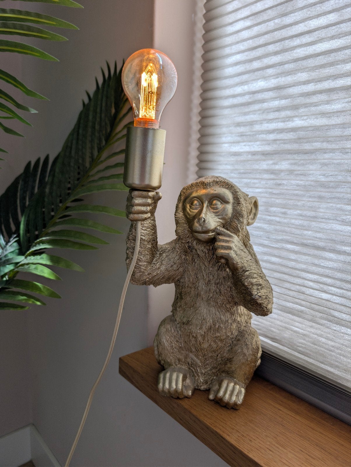 Gouden Aap Tafellamp van Light & Living, Overige materialen, Zo goed als nieuw, Minder dan 50 cm, Ophalen