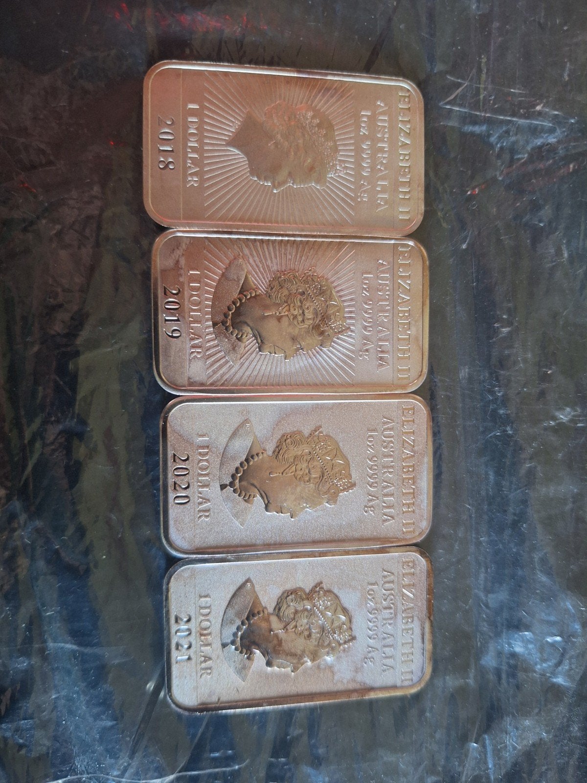 Zilveren Draken Munten Set 2018-2021 - 1 Troy Ounce per stuk, Ophalen, Zilver
