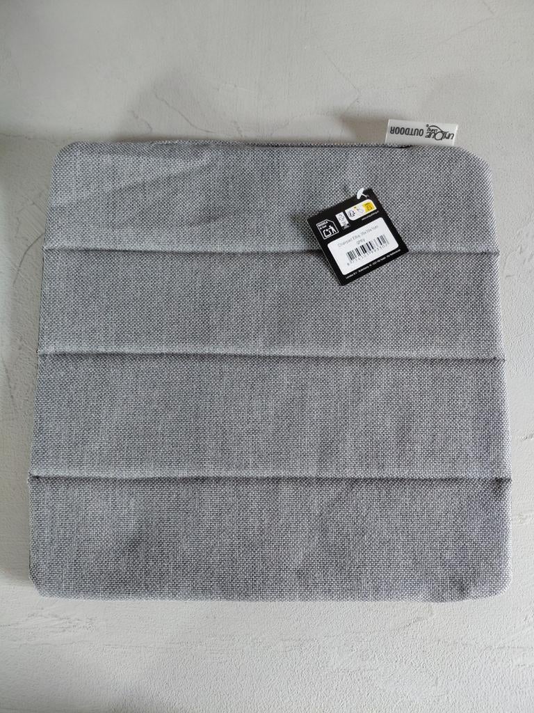 Unique Living Outdoor Stoelkussen Grijs 39x39x1cm Nieuw, Ophalen of Verzenden, Nieuw, Grijs