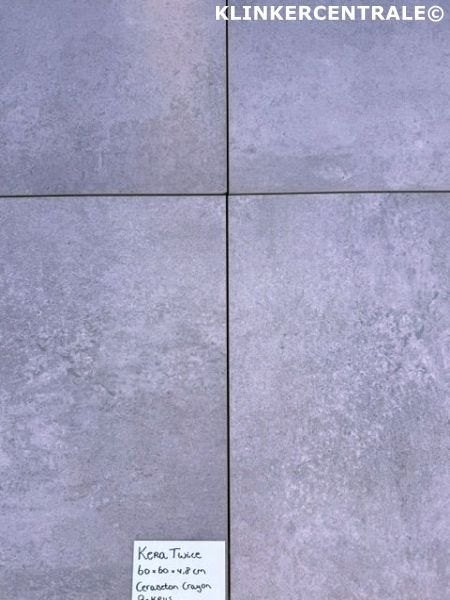 1.245m2 crayon grijs B-KEUS 60x60x5cm keramische terrastegel, Excluton BV, Keramiek, Nieuw, Ophalen of Verzenden